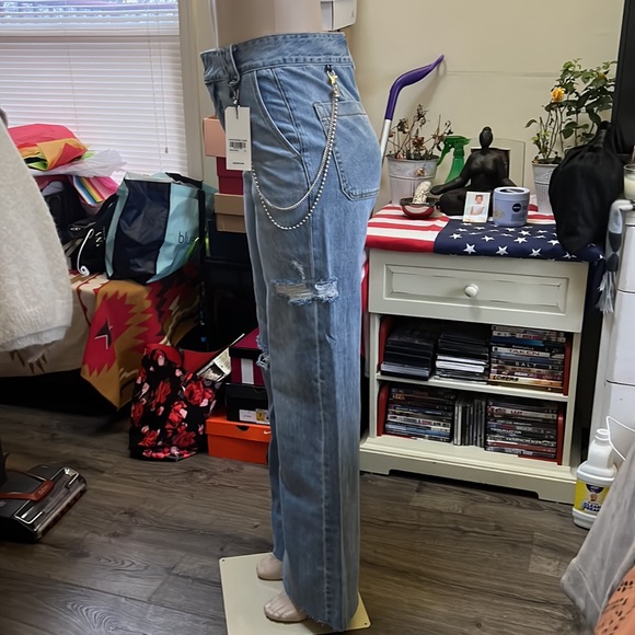 ZEE GEE WHY- “INDIGO RAIDER” wide leg size 27 for free people - Picture 5 of 11